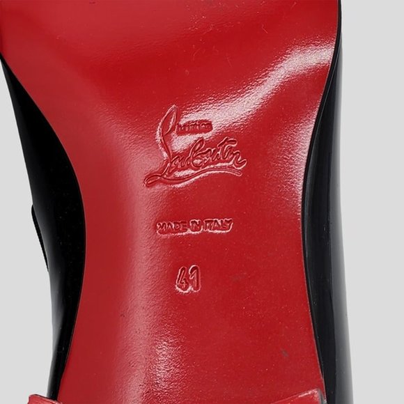 Christian Louboutin Dandelion Tassel Tuxedo Patent Leather Loafers 43.5 - Picture 8 of 8